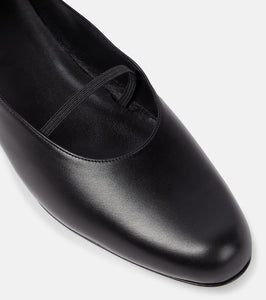 The Row Marion leather ballet flats