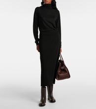 The Row Matias wool-blend midi skirt