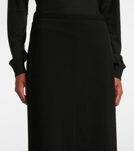 The Row Matias wool-blend midi skirt
