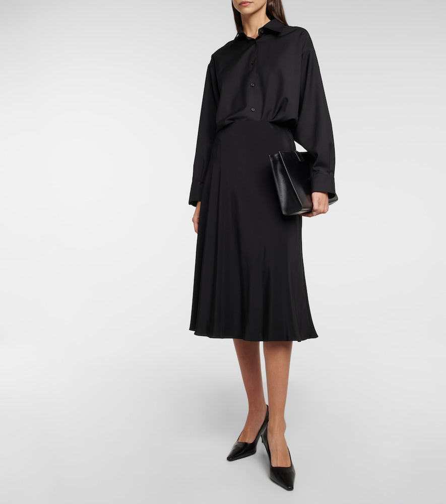 The Row Medela silk satin midi skirt