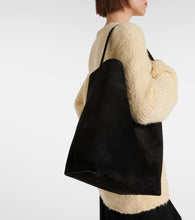 The Row N/S Park Large suede tote bag