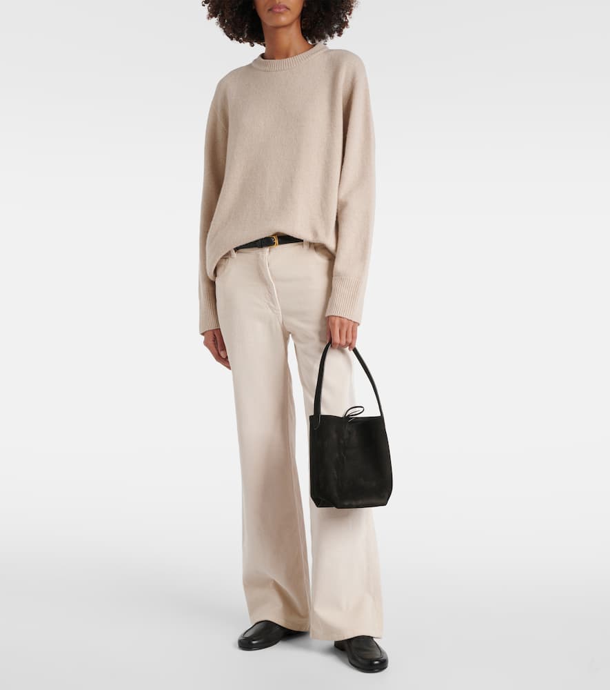 The Row N/S Park Small suede tote bag