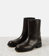 The Row Nobilis leather ankle boots