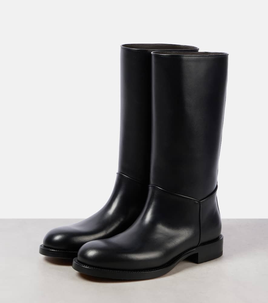 The Row Nobilis leather knee-high boots