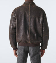 The Row Orwell distressed leather jacket