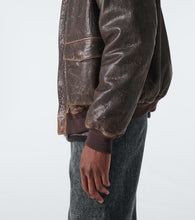 The Row Orwell distressed leather jacket