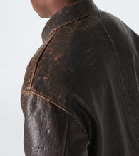 The Row Orwell distressed leather jacket