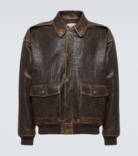 The Row Orwell distressed leather jacket