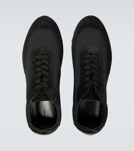 The Row Owen Runner suede-trimmed sneakers
