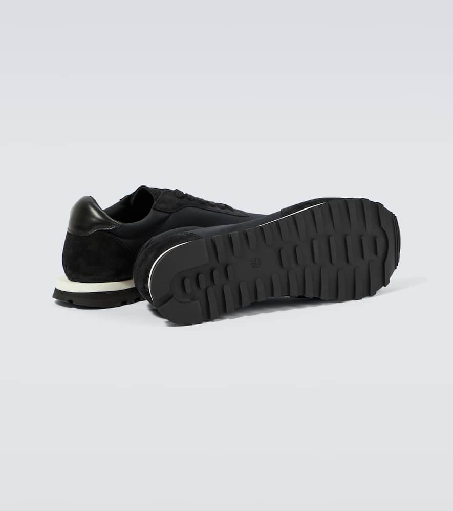 The Row Owen Runner suede-trimmed sneakers