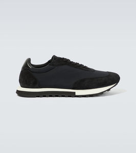 The Row Owen Runner suede-trimmed sneakers