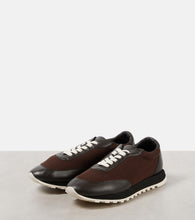 The Row Owen leather-trimmed sneakers