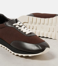 The Row Owen leather-trimmed sneakers