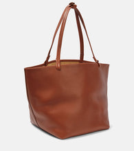 The Row Park Tote Three leather tote bag