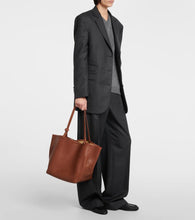 The Row Park Tote Three leather tote bag