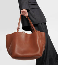 The Row Park Tote Three leather tote bag