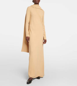 The Row Pascal draped silk crêpe maxi dress