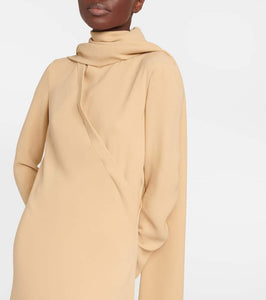 The Row Pascal draped silk crêpe maxi dress