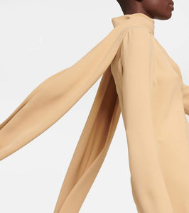 The Row Pascal draped silk crêpe maxi dress