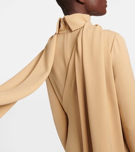 The Row Pascal draped silk crêpe maxi dress