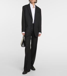 The Row Pinstripe single-breasted virgin wool blazer