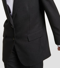 The Row Pinstripe single-breasted virgin wool blazer