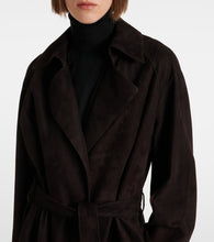 The Row Poseidone suede coat