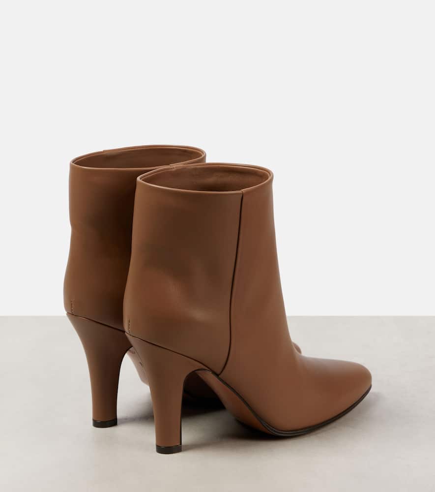 The Row Prudens 90 leather ankle boots