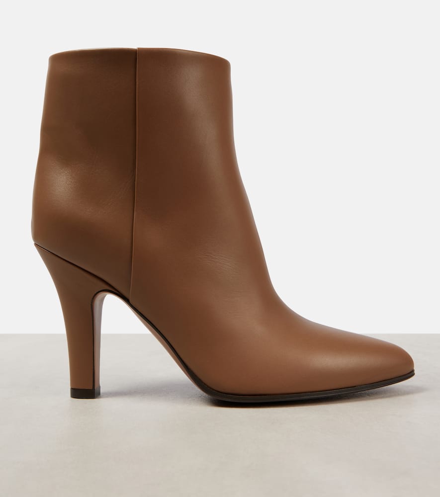 The Row Prudens 90 leather ankle boots