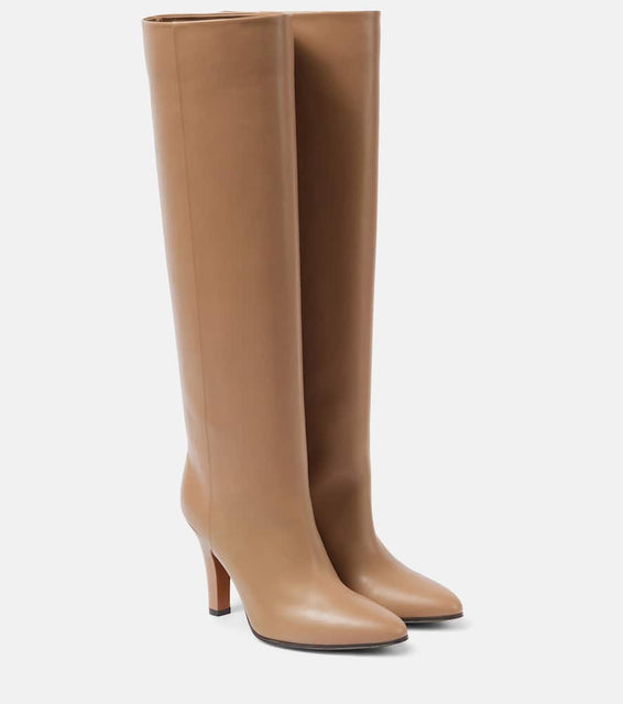 The Row Prudens leather knee-high boots