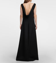 The Row Rhea open-back wool-blend gown