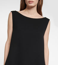 The Row Rhea open-back wool-blend gown
