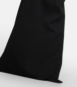 The Row Rhea open-back wool-blend gown