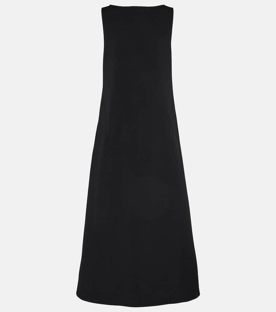 The Row Rhea open-back wool-blend gown