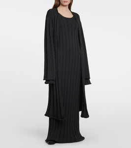 The Row Ribbed-knit wool maxi dress