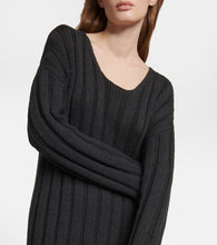 The Row Ribbed-knit wool maxi dress