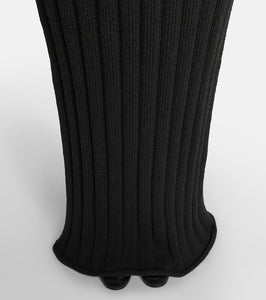 The Row Ribbed-knit wool maxi dress