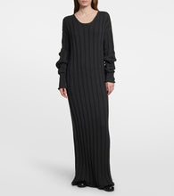 The Row Ribbed-knit wool maxi dress