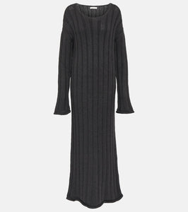 The Row Ribbed-knit wool maxi dress