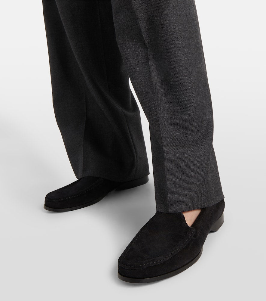 The Row Ruth suede loafers