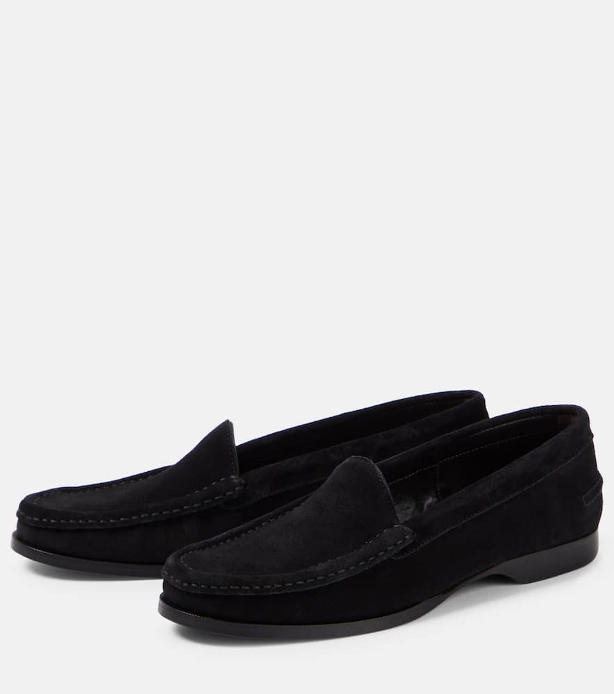 The Row Ruth suede loafers