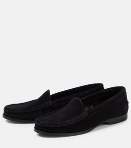 The Row Ruth suede loafers