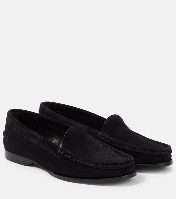 The Row Ruth suede loafers