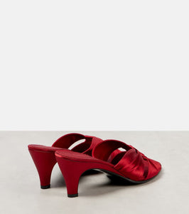 The Row Soft Knot 65 satin mules