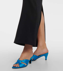 The Row Soft Knot 65 satin mules