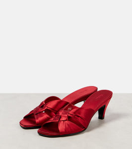 The Row Soft Knot 65 satin mules