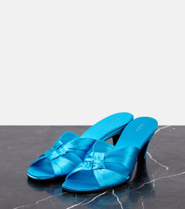 The Row Soft Knot 65 satin mules