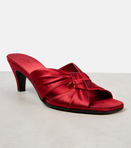 The Row Soft Knot 65 satin mules