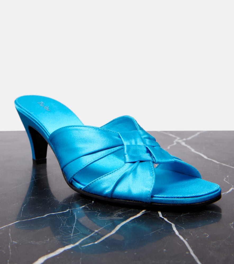 The Row Soft Knot 65 satin mules