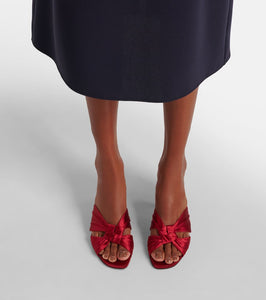 The Row Soft Knot 65 satin mules